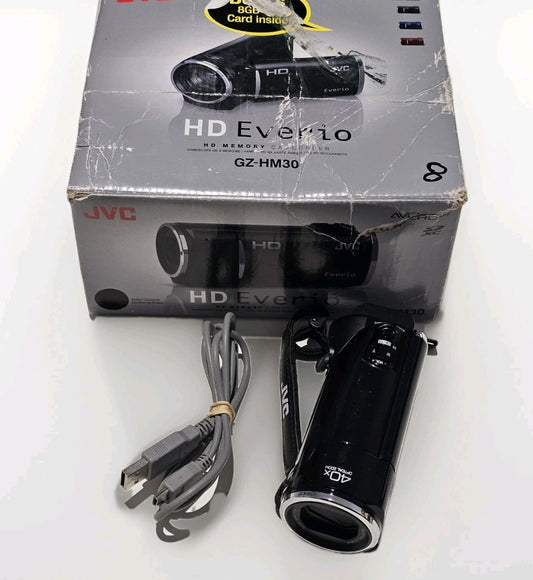 JVC HD Everio Memory Camcorder GZ-HM445 1080p AVCHD Works - Needs New Battery device front (Image 1) — Second-Hand