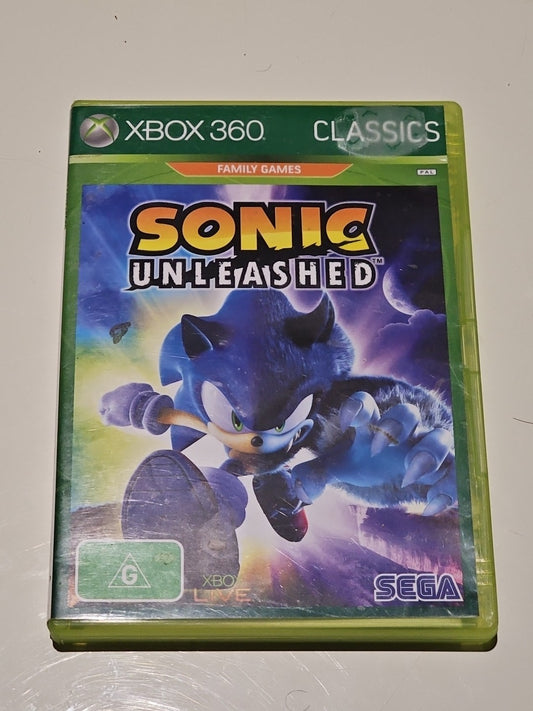 SONIC UNLEASHED - INC MANUAL - XBOX 360 - G XBOX 360 cover photo (Image 1) — Second-Hand