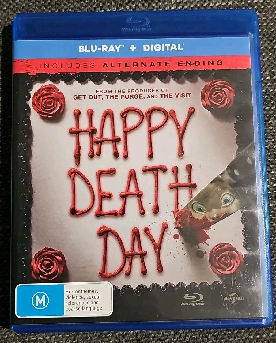 Happy Death Day (Blu-ray, 2017) Horror Slasher VGC Blu-Ray case (Image 1) — Second-Hand