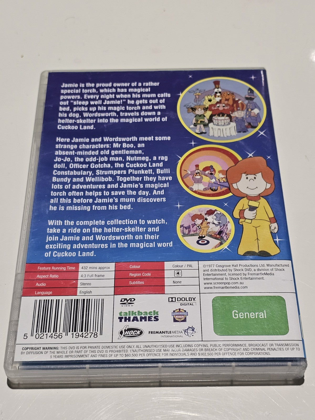 Jamie And The Magic Torch - The Complete Collection (DVD, 1979) Dvd case (Image 1) — Second-Hand