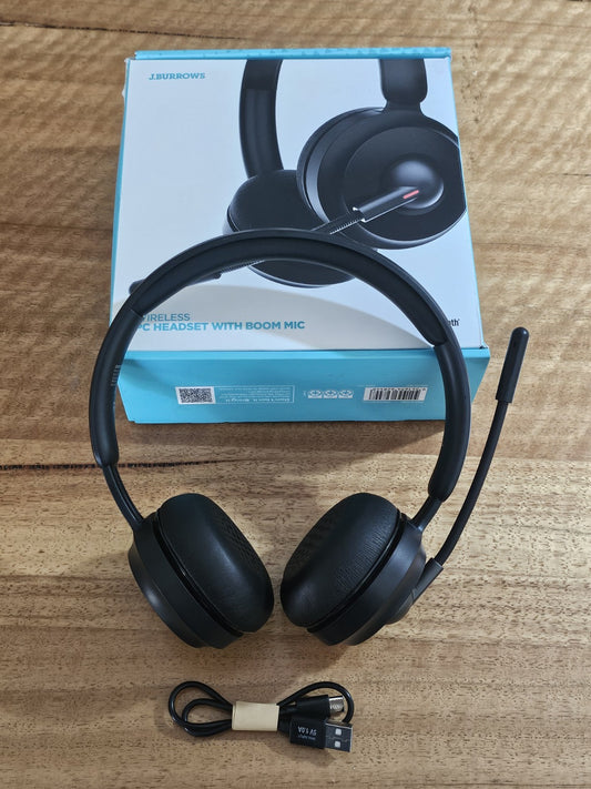 J.Burrows Wireless Headset With Boom Mic Bluetooth cap/hat front (Image 1) — Second-Hand
