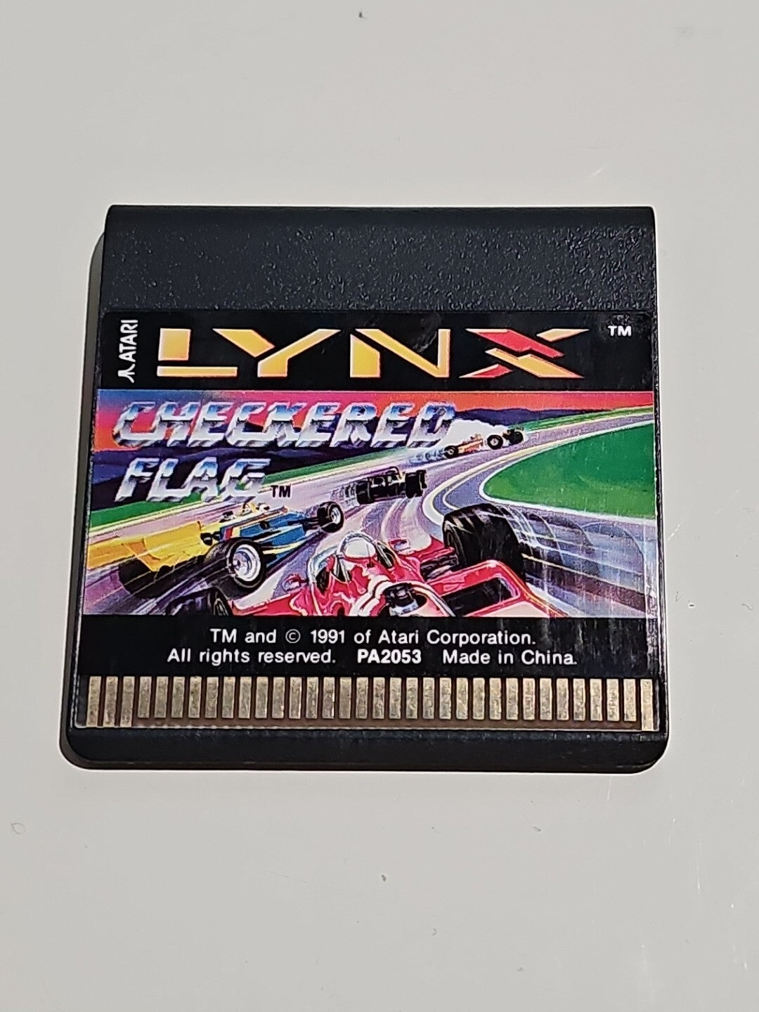 Atari Lynx - Checkered Flag Cartridge product photo (Image 1) — Second-Hand