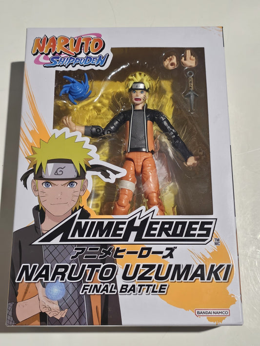 Naruto Shippuden Anime Heroes – Naruto Uzumaki Final Battle Action Figure figure front (Image 1) — Brand New