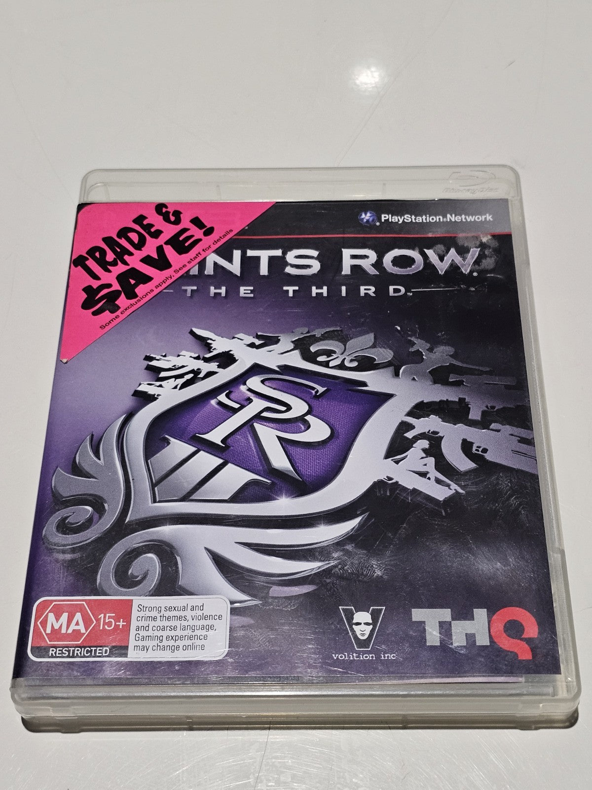 Saints Row The Third (Sony PlayStation 3, PAL, 2011) cap/hat front (Image 1) — Second-Hand
