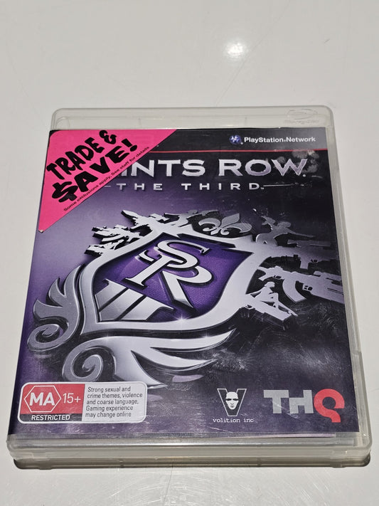 Saints Row The Third (Sony PlayStation 3, PAL, 2011) cap/hat front (Image 1) — Second-Hand
