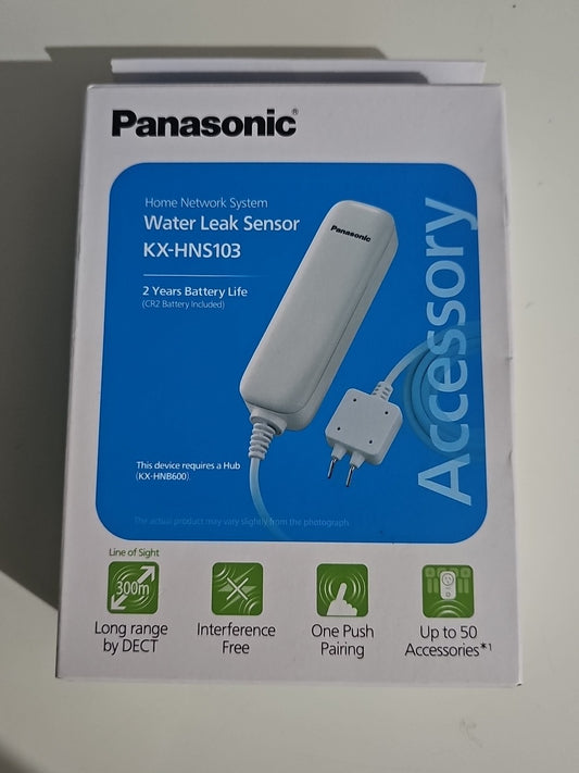 New in box Panasonic Leak Detection Sensor KX-HNS103 cap/hat front (Image 1) — Brand New (Sealed or Like New)