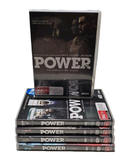 Power: Series | Season 1-5 (DVD, 19-Disc set) Dvd case (Image 1) — Second-Hand