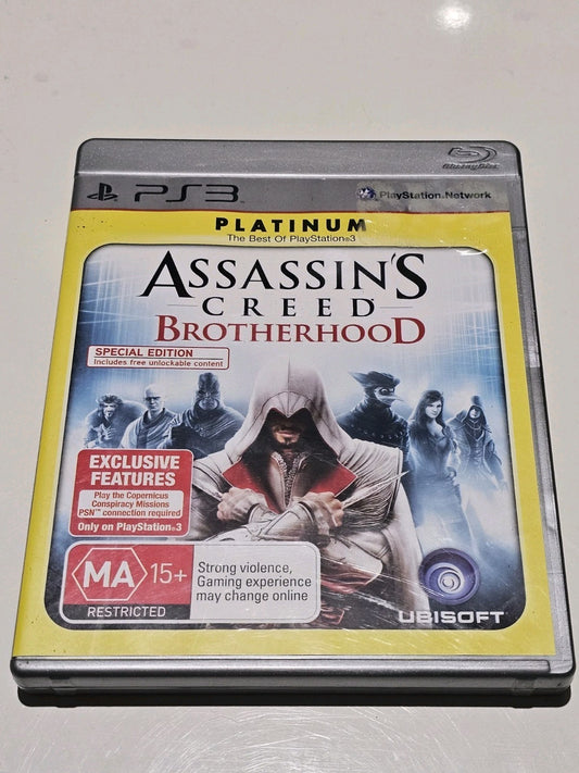 ASSASSIN’S CREED Brotherhood Playstation 3 PS3 Game - PAL - Complete Disk Mint PS3 cover photo (Image 1) — Second-Hand