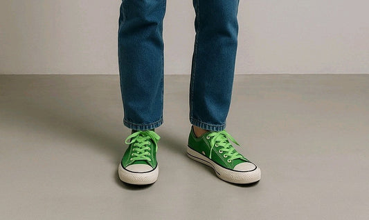 Converse All Star Low Lime Green Sneakers – US 9 / UK 7 cap/hat front (Image 1) — Preowned