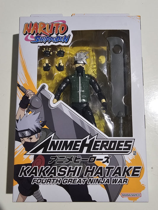 Naruto Shippuden Anime Heroes – Kakashi Hatake Fourth Great Ninja War Action Fig cap/hat front (Image 1) — Preowned
