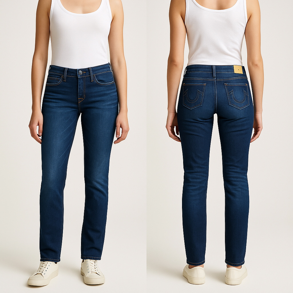 True Religion - Blue Jeans - Size 28 - Italian Made cap/hat front (Image 1) — Second-Hand