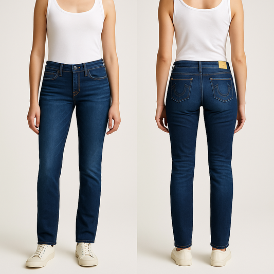 True Religion - Blue Jeans - Size 28 - Italian Made cap/hat front (Image 1) — Second-Hand