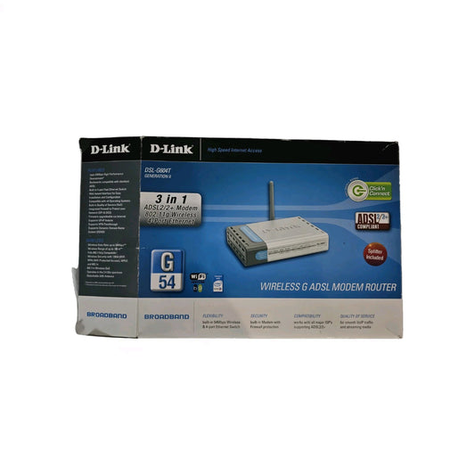 D-Link DSL-G604T Wireless Modem Router cap/hat front (Image 1) — Second-Hand