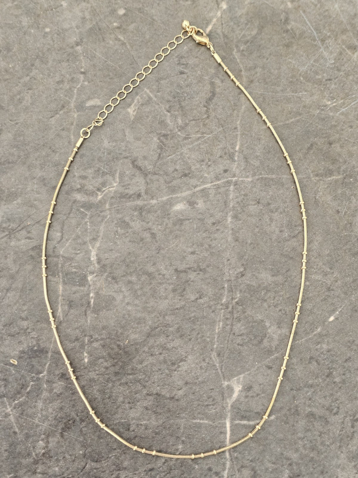 Yellow Gold Cable Link Chain Necklace 46cm cap/hat front (Image 1) — Second-Hand
